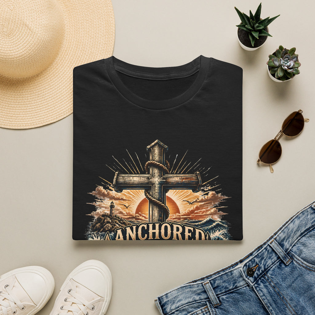 Anchored in Jesus T-Shirt — Christian Anchor Faith Tee