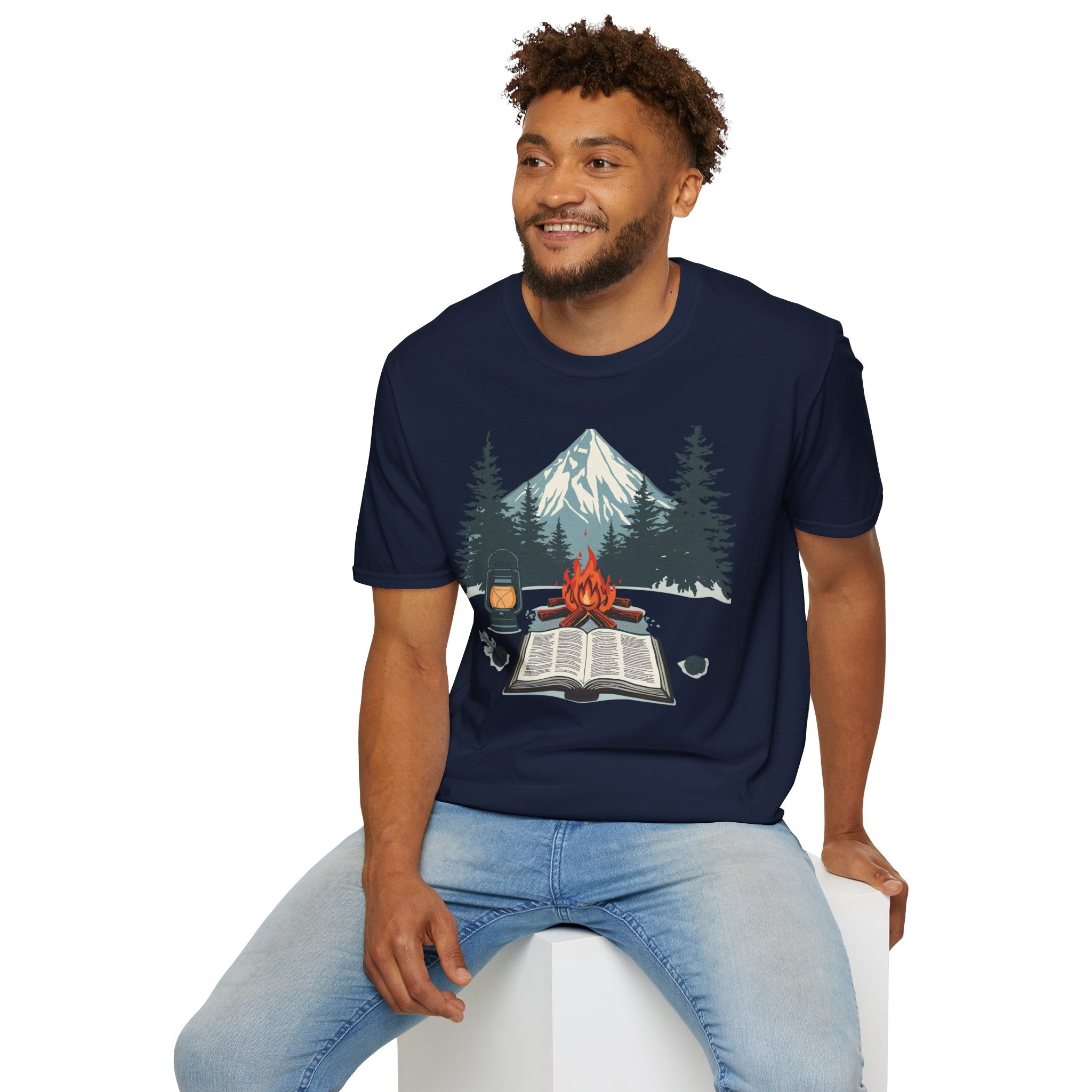 Mountain Campfire T‑Shirt — Scenic Outdoors Graphic Tee