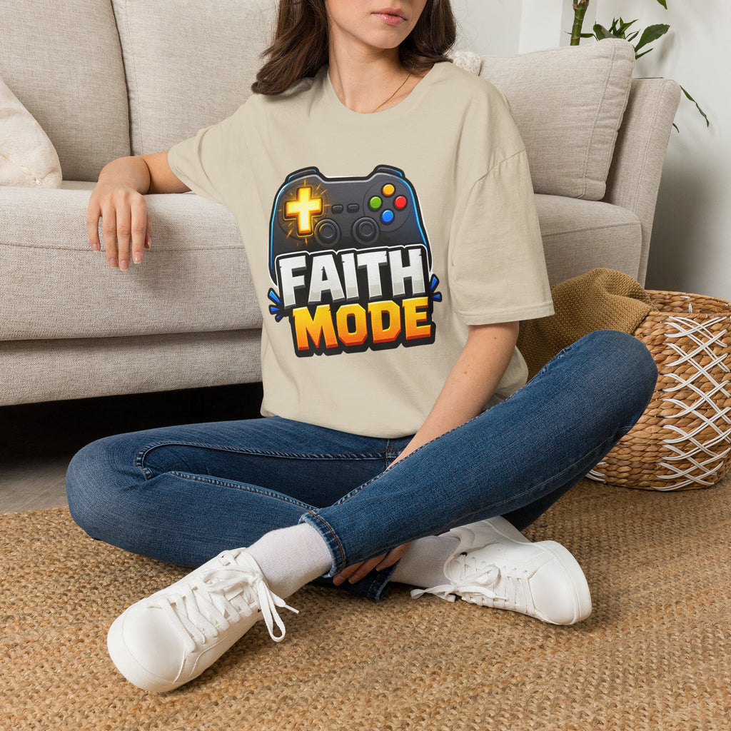 Faith Mode Gamer T-Shirt — Christian Video Game Controller Tee