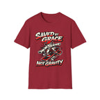 Saved by Grace T‑Shirt — Skateboard Faith Graphic
