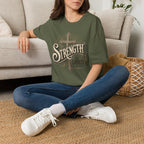 Strength Cross T‑Shirt — 'The Lord Is My Peace' Christian Faith Tee