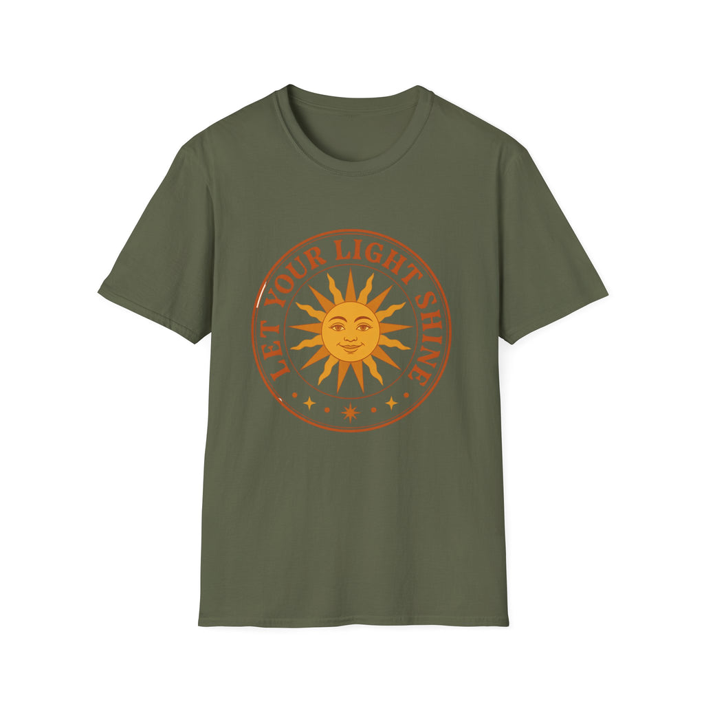 Sunshine Graphic T-Shirt — "Let Your Light Shine" Inspirational Tee