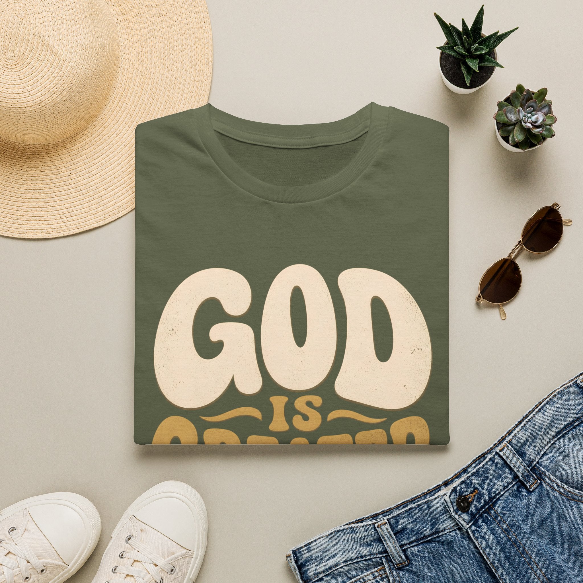 God Is Greater T-Shirt — Retro Faith Graphic Tee (1 John 4:4)