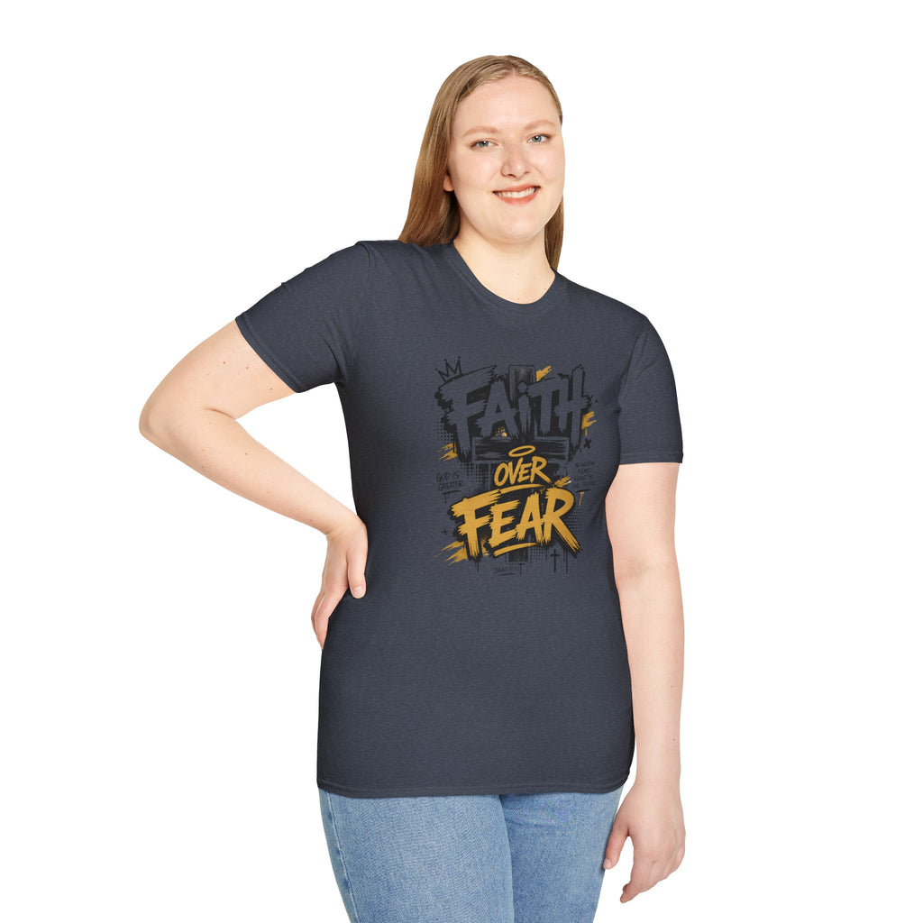 Faith Over Fear T-Shirt — Bold Graffiti Christian Inspirational Tee
