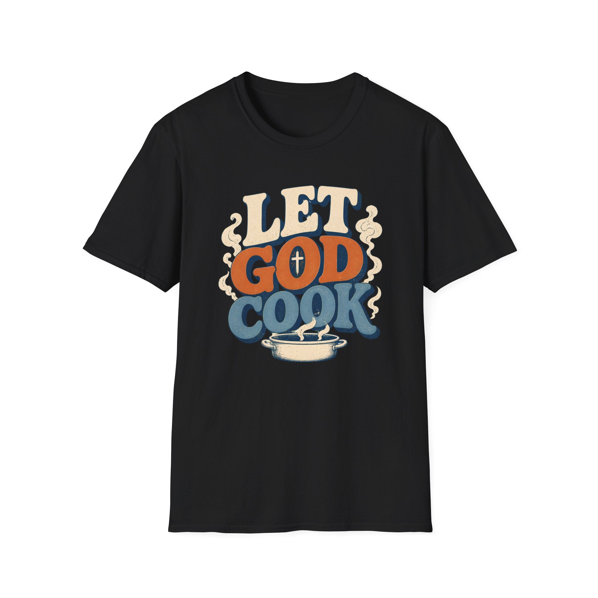 Let God Cook T-Shirt — Faith-Inspired Vintage Kitchen Graphic Tee