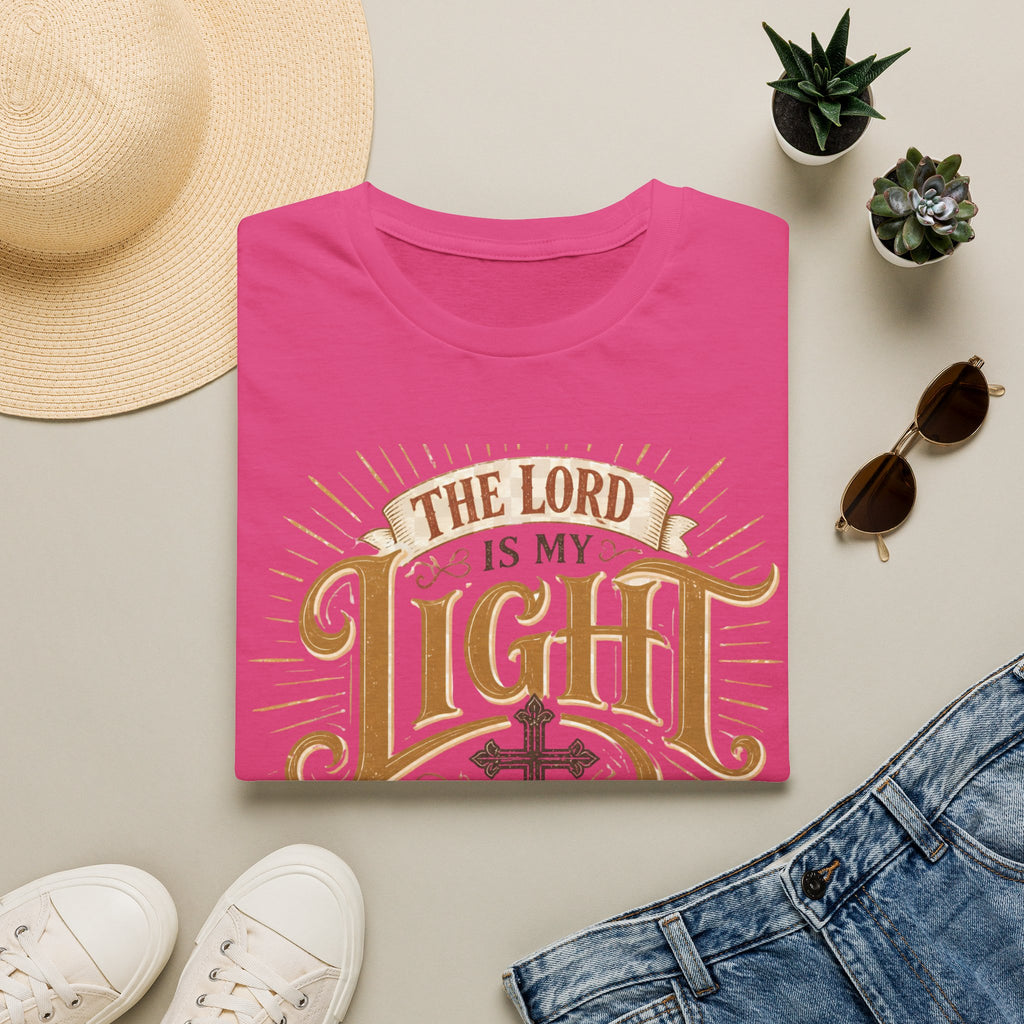 Christian T-Shirt - "The Lord Is My Light & Peace" Inspirational Faith Tee