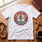 T-Shirt — "Sing to the Lord" Vintage Microphone Christian Music Tee