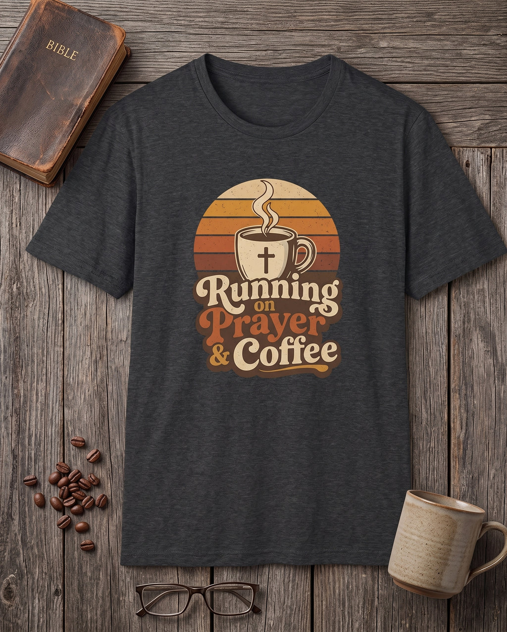 Running on Prayer & Coffee T-Shirt