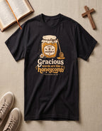 Honey Jar T-Shirt — "Gracious words are like a honeycomb" Cozy Floral Tee