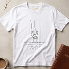 T-Shirt — Minimal Line Art Holding Hands Design