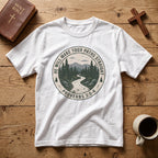 T-Shirt — 'He Will Make Your Paths Straight' Proverbs 3:5-6 Christian Nature Tee