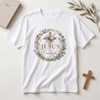 Christian Cross Floral T-Shirt — "Jesus Enough" Inspirational Tee
