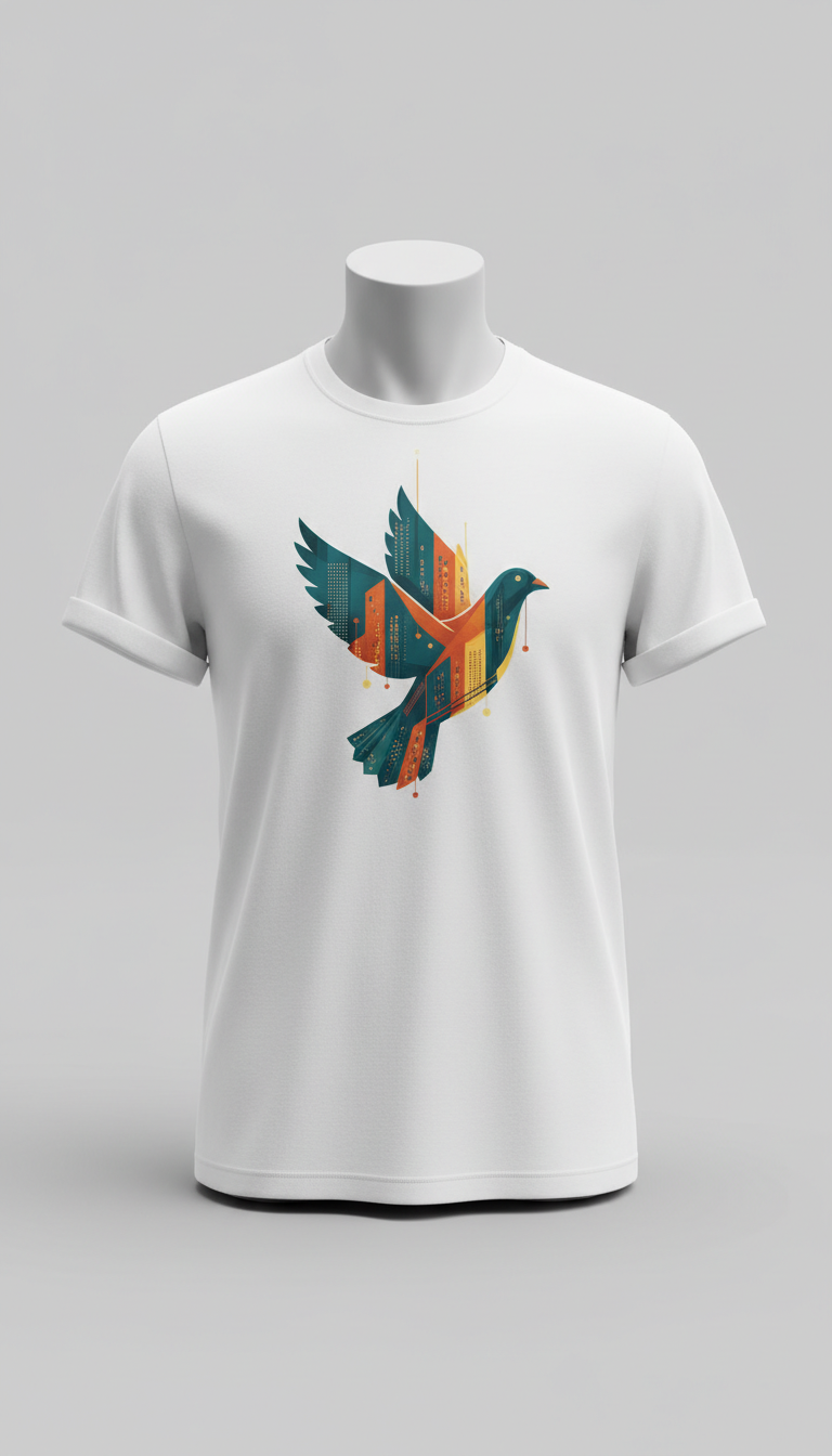 City Light Dove Men's Fit T-Shirt